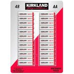 Kirkland Signature Alkaline Batteries with a 12-Year Shelf Life, 48-Count (AA)