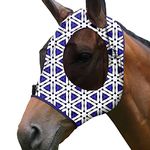 Harrison Howard Super Comfort Stretchy Fly Mask Large Eye Space with UV Protection Soft on Skin with Breathability Magic Prism