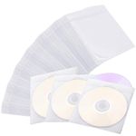 600PCS CD DVD Sleeves, FULANDL Premium CD Double-Sided Refill Plastic Sleeve for CD and DVD Storage Binders