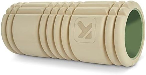 TRIGGERPOINT PERFORMANCE THERAPY GRID Patented Multi-Density Foam Massage Roller (30% Renewable Materials) Exercise, Deep Tissue Muscle - Muscle Pain&Tightness, Improves Circulation (13"), Tan