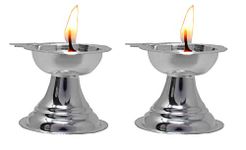 PRD CARATCAFE Pure Silver 925 Diya/Deepak Pair For Diwali Puja (2 Pcs) Silver Gift Article