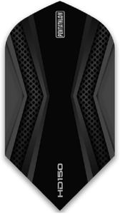 US Darts 3 Sets (9 Flights) Pentathlon HD150 Grey/Black Slim Dart Flights - 150 Micron