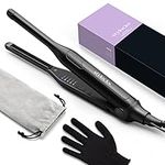 Stylocks Pencil straighteners for Short Hair, Mini Hair Straighteners for Woman and Man, Dual Voltage Small Straighteners, 15S Fast Heating Straighteners with Adjustable Temperature.