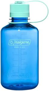 Nalgene Water Bottle - Lightweight Sustain Tritan BPA-Free Shatterproof Bottle for Backpacking, Hiking, Gym, 16 OZ, Narrow Mouth, Cornflower Blue