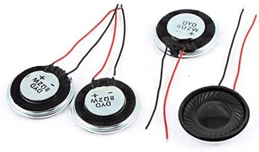 uxcell a15080600ux0275 Metal Shell Round Internal Magnet Speaker 2W 8 Ohm (Pack of 4)