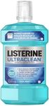 Listerine Ultraclean Oral Care Antiseptic Mouthwash with Everfresh Technology to Help Fight Bad Breath, Gingivitis, Plaque and Tartar, Cool Mint, 1.5 l, pack of 6