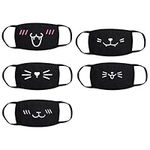 XXYsm UK 5PCS/8PCS Reusable Washable Face_Masks Anti Dust Anime Mouth Face Cover Cute Face Cotton Bandana for Men and Women,UK Shipping