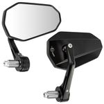 CICMOD Motorcycle Mirrors Motorbike Bar End Mirrors Rearview Side Wing Mirrors Universal Fit 7/8" Handlebar - 1 Pair
