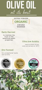 Biotopos Organic Early Harvest Extra Virgin Olive Oil, Koroneiki, 500ml Tin