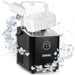 Duronic Ice Maker ICM12, Fast Clear Ice Maker Machine with 6-Min Cycle, Portable Automatic Ice Cube Maker with Ice Scoop & Basket for Home, Office, Bar, BBQ Party, RV 12KG in 24H Self-Cleaning, Black