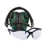 Caldwell E-Max Low Profile Electronic 23 NRR Adjustable Earmuffs w/Sound Amplification for Shooting Range with Glasses