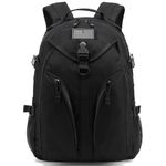 Tactical Backpack Boys School Backpacks Mens College Bookbags for Kids Teens Adults Camping Hiking Traveling (Black)