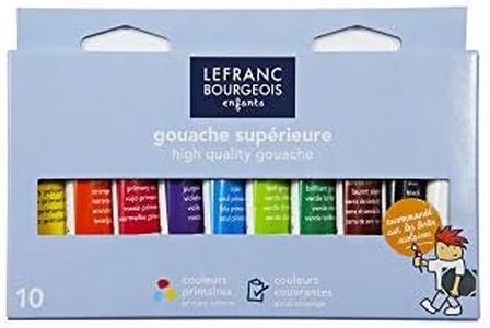 Lefranc Bourgeois Gouache Couleur Primaire Boite Carton Pegbordable 10 Tubes de 10ml