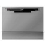 Baridi Compact Tabletop Dishwasher 6 Place Settings, 6 Programmes, Low Noise, 6.5L Cycle, Start Delay - Silver - DH84