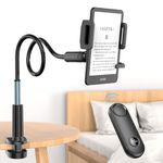 PlusAcc Page Turner Holder for Kindle - Gooseneck Reader Mount, Lie in Bed and Read, Adjustable Hands Free Desk Bedside Arm Stand, Compatible with Kindle, Kobo