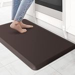 KitchenClouds Kitchen Mat Cushioned Anti Fatigue Rug 17.3"x28" Waterproof Non Slip Standing Desk Mat Comfort Floor Mats for Kitchen House Sink Office (Chocolate)