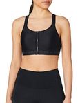 Under Armour Women's Armour High Crossback Zip Bra, Black (001)/Jet Gray, 38B