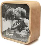 Wind Up Solid Wood Music Box with Photo Frame, for Christmas/Birthday/Valentine's Day/Mother's Day，Tune of You are My Sunshine. (Maple Wood)