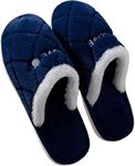 Slippers for Women Men Winter Sandals Casual Flats Home Footwear Man Girls Sliders Flip Flops Chappals Ladies Clogs Sleeper Slides Stylish Ortho Soft (Blue UK 7)