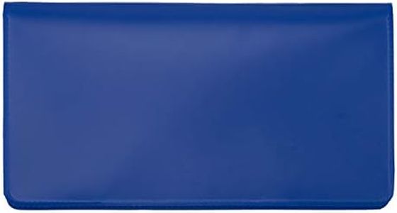Royal Blue Vinyl Checkbook Cover, Top Tear Personal Vinyl Checkbook Cover