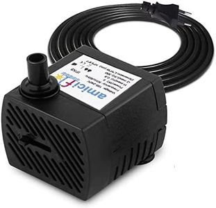 amiciFlo 5W Mini Submersible Water Pump with 150L/H Flow Rate and 1.2m Lift for Mini Cooler Aquarium (Black, ABS Plastic)