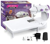 Akiara - Makes life easy Mini Sewing Machine with Table Set | Tailoring Machine | Hand Sewing Machine with extension table, foot pedal, adapter