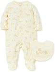 Little Me baby girls and Hat Footie, Yellow Print, Newborn US