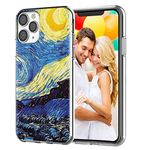 ARTIOSIT for iPhone 12 Case,for iPhone 12 Pro Case,Full Protective Shockproof Thin Slim Soft TPU Clear Case Cover for Girl Women Men iPhone 12/12 Pro,Aesthetic Famous Painting Van Gogh Starry Night