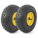 AR-PRO 13x5.00-6 Tire and Wheel Assembly, Tubeless Lawn Mower Tire with Rim, with 3/4'' Bushings and 3'' Centered Hub Length