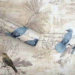 Lependor 17.71" X 118" Bird Wallpaper, Removable Self Adhesive Peel and Stick Printed Wall Paper Decorative Self Adhesive Shelf Drawer Liner Roll - 17.71" X 9.8 ft