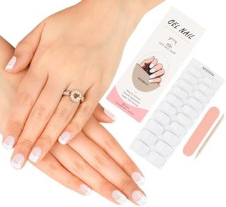 ZAHRVIA Vernis Autocollant Ongles | Lignes Françaises Gel UV Film pour Ongles | 20 pcs Film pour Ongles Autoadhésif | Gel Nail Stickers, Gellack Wraps pour Ongle
