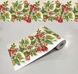 WallDesign Green Anthurium & Pink Anemones Flowers Self Adhesive Wallpaper Border Frieze for Wall Perimeter Edge Decoration - 5.25 Inch Width x 10 Feet Length