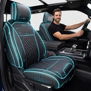 Oegive F150 seat Covers 2021-2026,Protectors Wear-Resistant Leather Waterproof Odorless,Custom Super Crew Cab/Regular Cab(XL XLT),matche Original car Style,Preserves Seat Airbags,(NOT for Jump Seat)