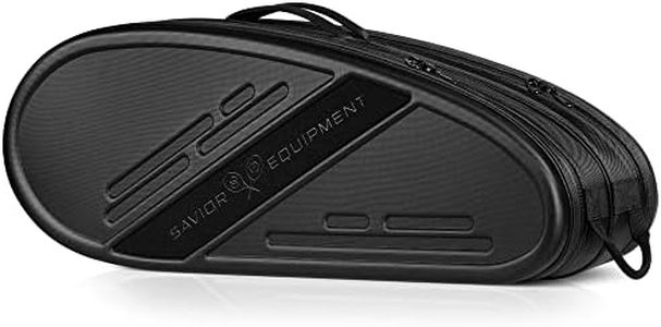 Savior Equipment Pro Touring Tactical Tennis Bag 30" Double Gun Pistol Case Carrying Backpack, Semi-Hard EVA Shell Storage, 30" Obsidian Black, Tennis Variant