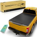 YHTAUTO Soft Roll Up Truck Bed Tonneau Cover w/Auto Locking Compatible with 1999-2016 Ford F-250/F-350 Super Duty Bed Cover |6'9"(81") Bed| All Weather Waterproof Truck Bed Cover