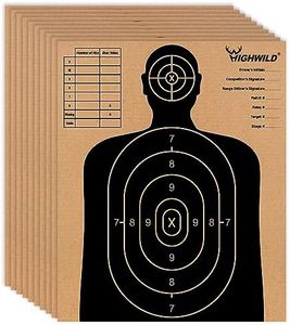 Highwild Paper Shooting Targets Silhouette Cardboard Targets for Shooting, Torso Paper Targets - ISPC/USPSA/IDPA (25 Pack - 13" X 16")