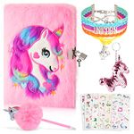 Gifts for 4-12 Year Old Girls, Luckades Unicorn Toys Diary with Lock for Girls Age 4-12 Educational Toys Unicorn Journal Notebook Unicorn Gifts for Girls Age 4-12