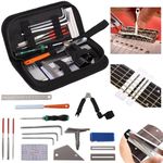 25 PCS Guitar Repair Tools, Guitar Maintenance Kit, Electric Guitar Repairing Tools, String Instrument Set up Adjustment Kit, Luthier Tools for Guitar Ukulele Bass Banjo, Guitar Enthusiast Gift