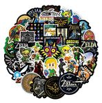 50PCS The Legend of Zelda Stickers Vinyl PVC Game Stickers for Laptop Skateboard Book Water Bottle Phone Case Car,Graffiti Stickers for Child Girls Boys Birthday Game Party Favor Supply