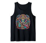 Ganesh Symbol Yoga Hindu Elephant God Ganesha Puja Tank Top