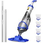 VIVOHOME 4200LPH Swimming Pool Vacuum Cleaner with Length Adjustable Handle Rechargeable with Running Time Up to 60 Minutes Ideal for In-Ground Pools, Spas, and Hot Tubs