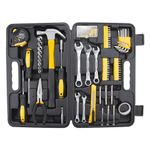 CARTMAN 148 Piece Tool Set General Hand Tool Kit with Plastic Toolbox Storage Case, Automotive Set Yellow