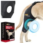 Dollephi Dog Knee Brace for Torn ACL Hind Leg, Support for Patella Dislocation or Osteoarthritis, Cruciate Ligament Injuries, Cut-Out Non-Slip Wrap Promotes Patellar Stability((Right Leg,L)