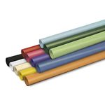 Clairefontaine 95799AMZC - A Box of 12 Rolls of Gift Wrapping Paper - Laid Kraft Paper 65g recto/verso - Dimensions: 3x0.70m - Plain Kraft: Assorted Colors, Multicolor - Gift Wrapping