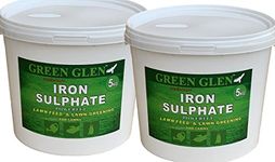 (10 KG) Iron Sulphate Fertiliser & Lawn Tonic - Easily Soluble Dry Powder - Grass Greener, Turf Hardener, Lawn Conditioner - Multi-purpose Garden and Lawn Treatment