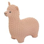 GERARDO'S Toys Animal Space Hopper for Toddlers and Kids - Bouncy Ride-on Alpaca Hopping Toy - for Ages 1-5 Year Old - Includes Pump - Inflatable Bouncer for Indoor and Outdoor Fun - Beige Alpaca