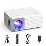 Mini Projector with Projector Stand, 1080P Full HD Supported Portable Projector, AKIYO Phone Projector for Home Theater, Movie, Outdoor, Compatible with iOS/Android/HDMI/USB/TV Stick/PC