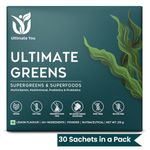 U Y ULTIMATE YOU Greens Vitamin Supplements|Lemon Flavour|Superfood 210G (30 Servings)|Improves Immunity,Gut Health & Digestion|40+ Ingredients-Greens,Fruits,Herbs,Multivitamins & Probiotic|Powder