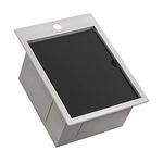 Ruvati Outdoor BBQ Workstation Sink 15 x 20 inch Topmount Marine Grade T-316 Stainless Steel RV Boat Tiny Home - RVQ5210