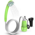 Camping Shower Portable Dog Shower - Camping Accessories, Rechargeable Outdoor Travel Shower for Toilet Tent, Dog Washer Electric Shower for Home Emergency, Campervan Caravan Motorhome Essentials